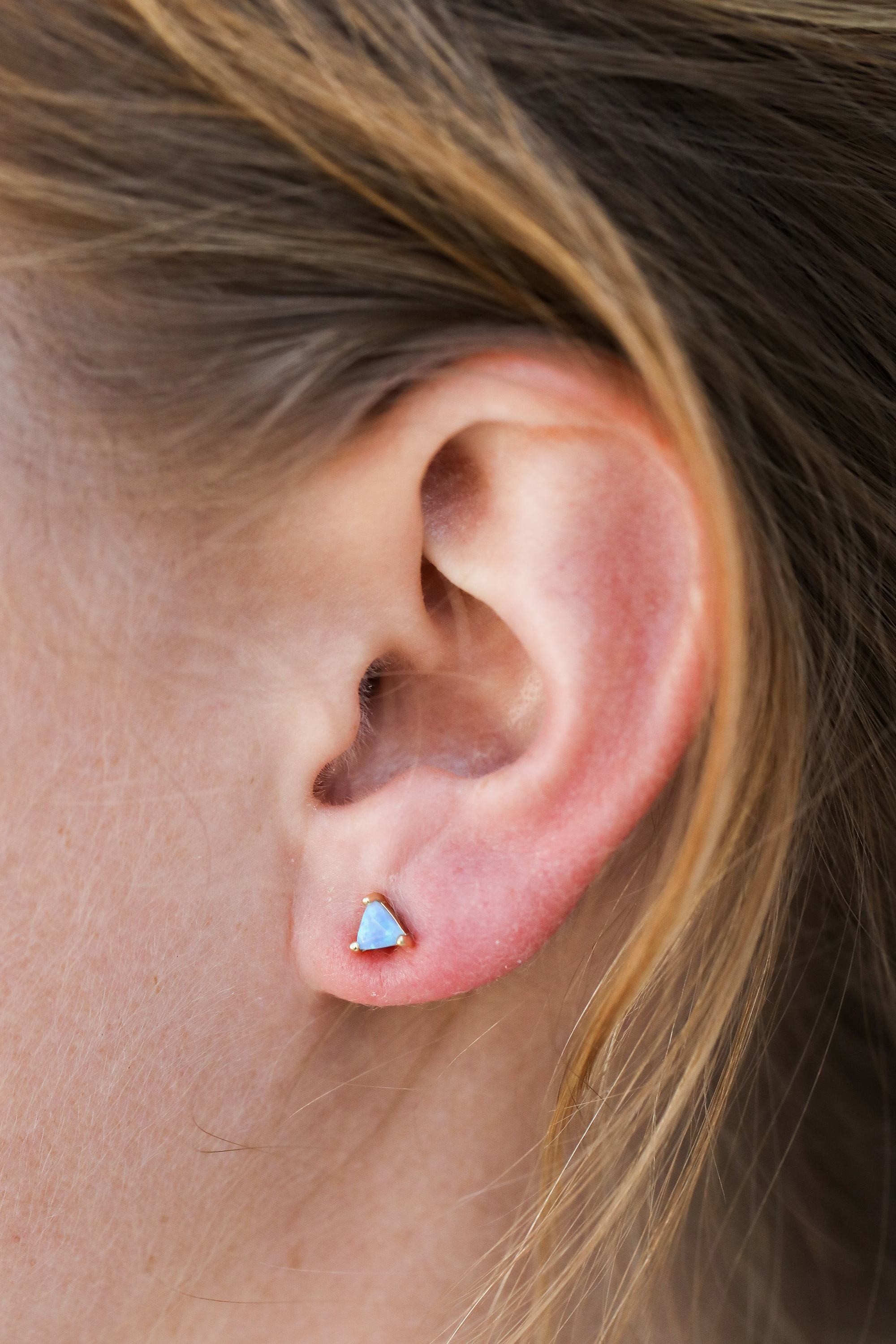 Mini Gem Earrings - Opal