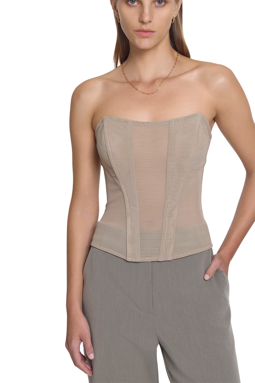 Burlesque Bustier - Smoke Grey