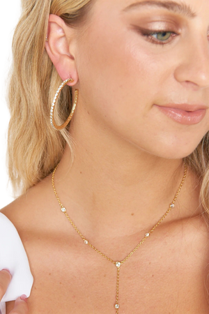 Cammy Hoops - Crystal - Large