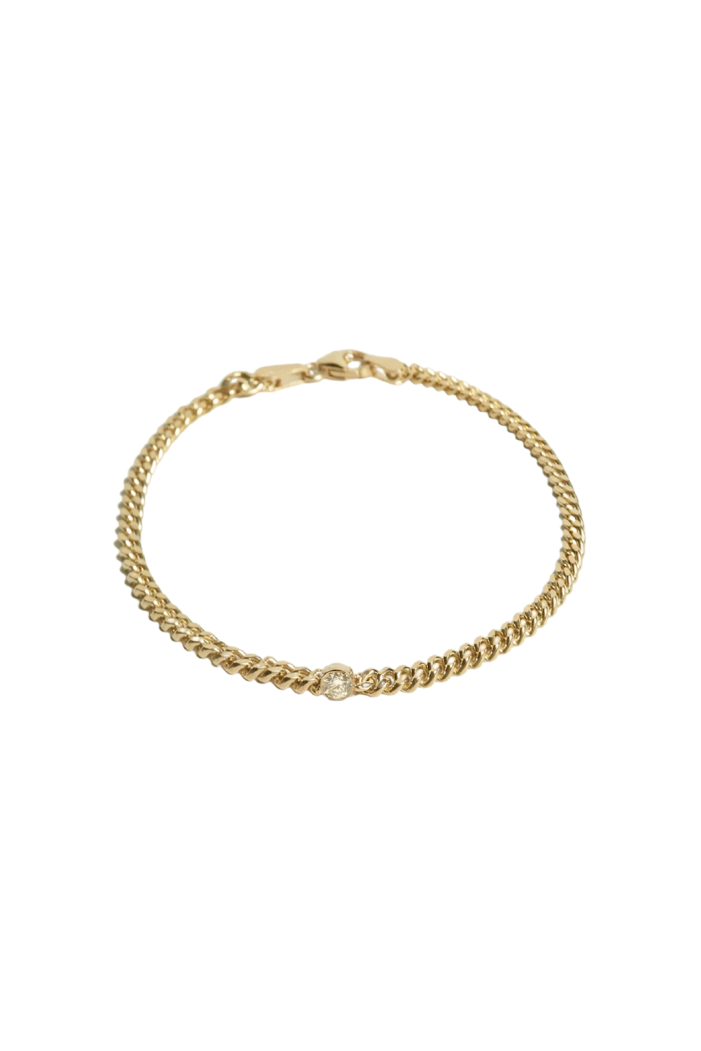 Petite Capri Curb Diamond Bracelet