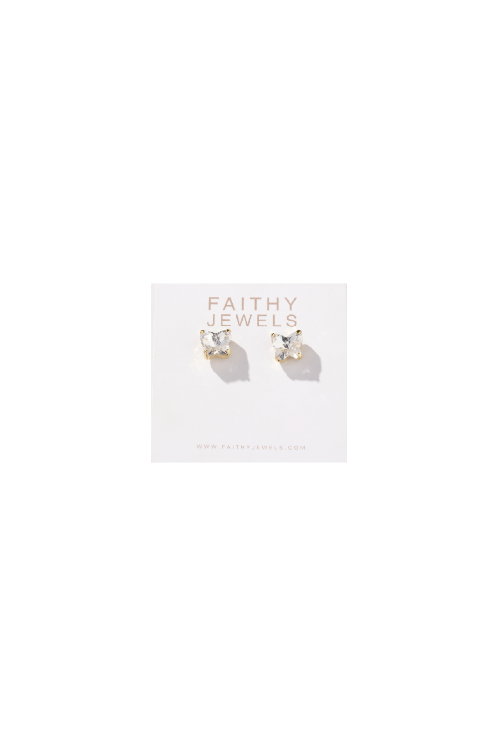 Claire Butterfly Studs - Crystal