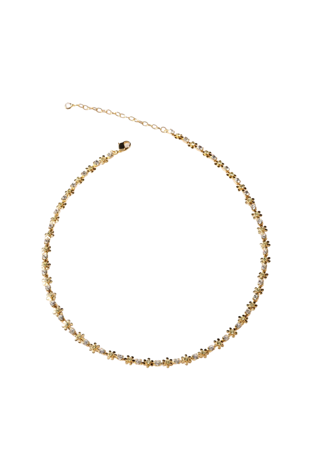 Daisy Chain Necklace - Crystal