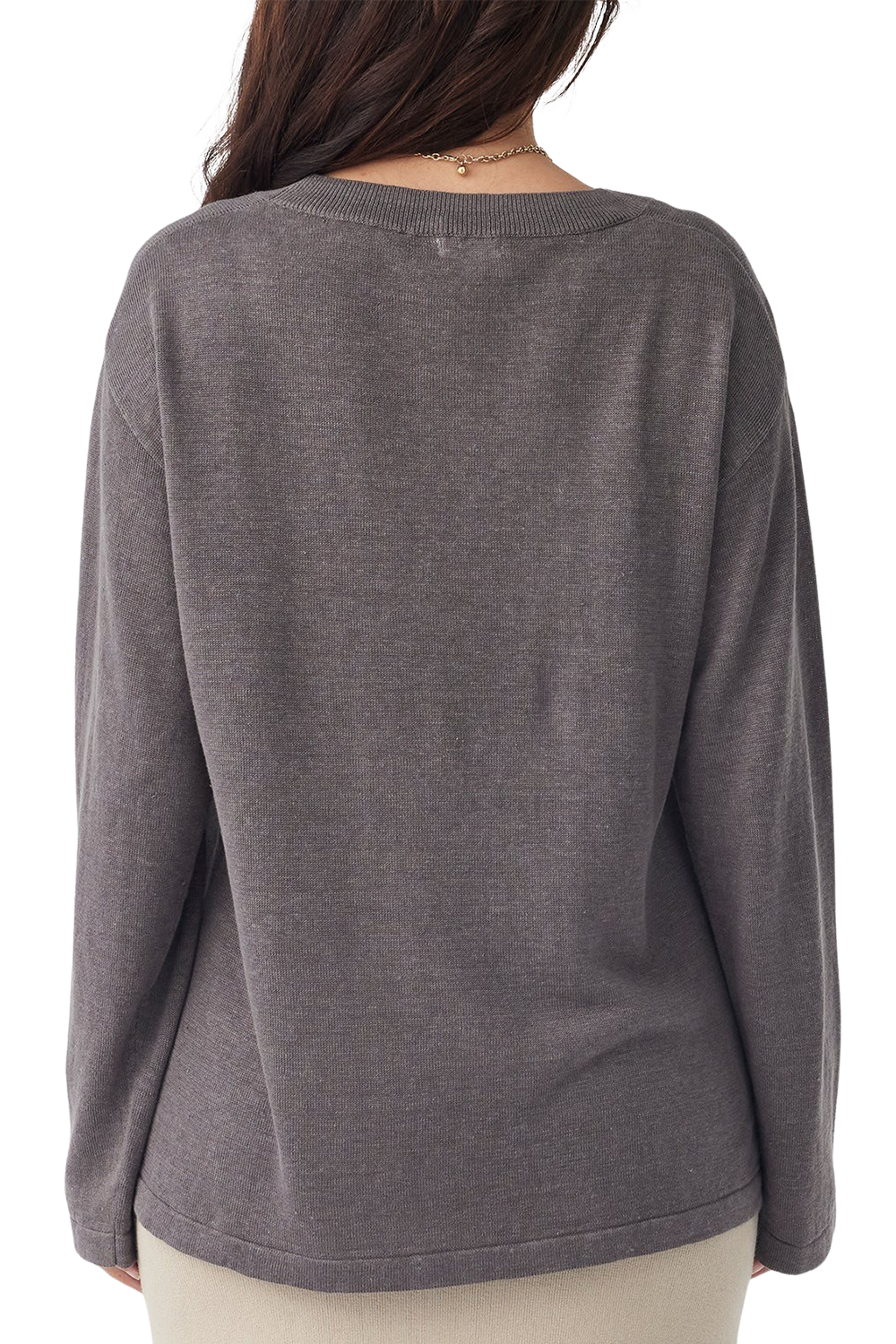 Hugo Long Sleeve T Shirt - Light Grey