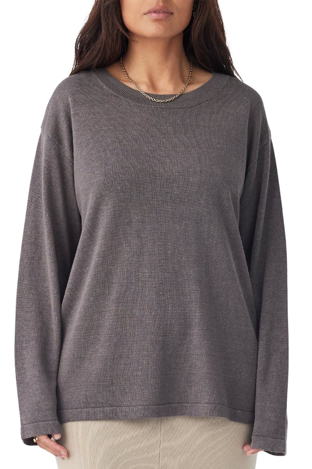 Hugo Long Sleeve T Shirt - Light Grey