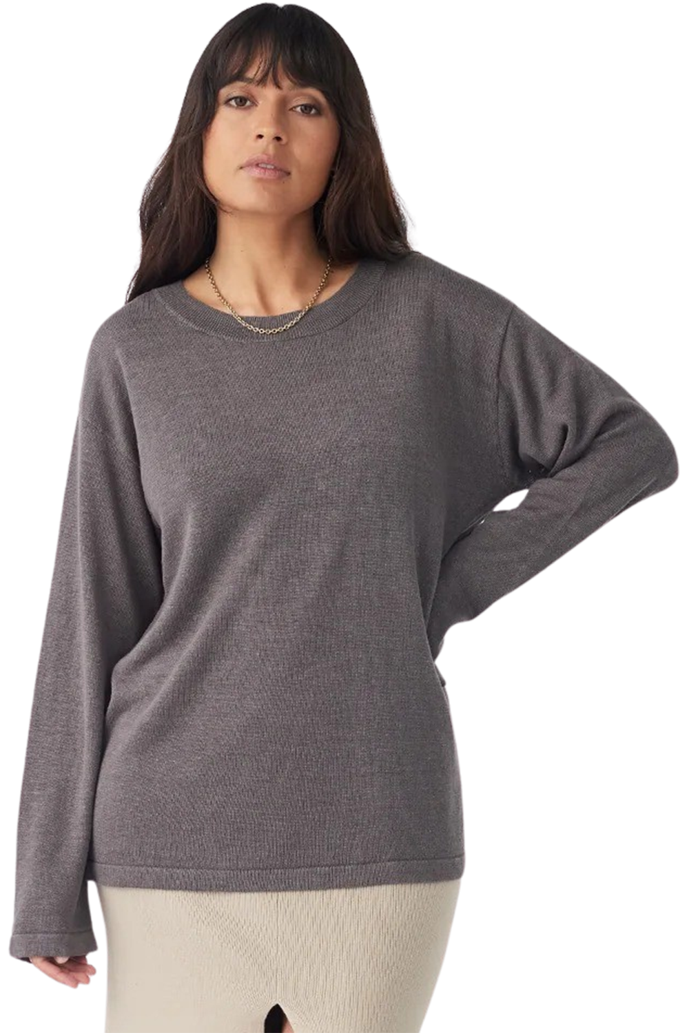 Hugo Long Sleeve T Shirt - Light Grey