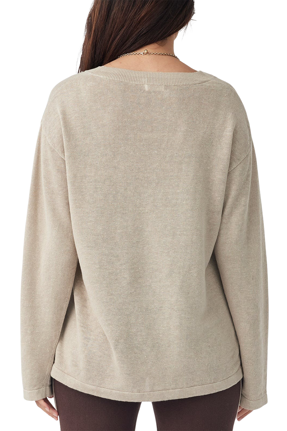 Hugo Long Sleeve T Shirt - Taupe