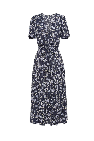 Jeanne Tie Front Midi Dress