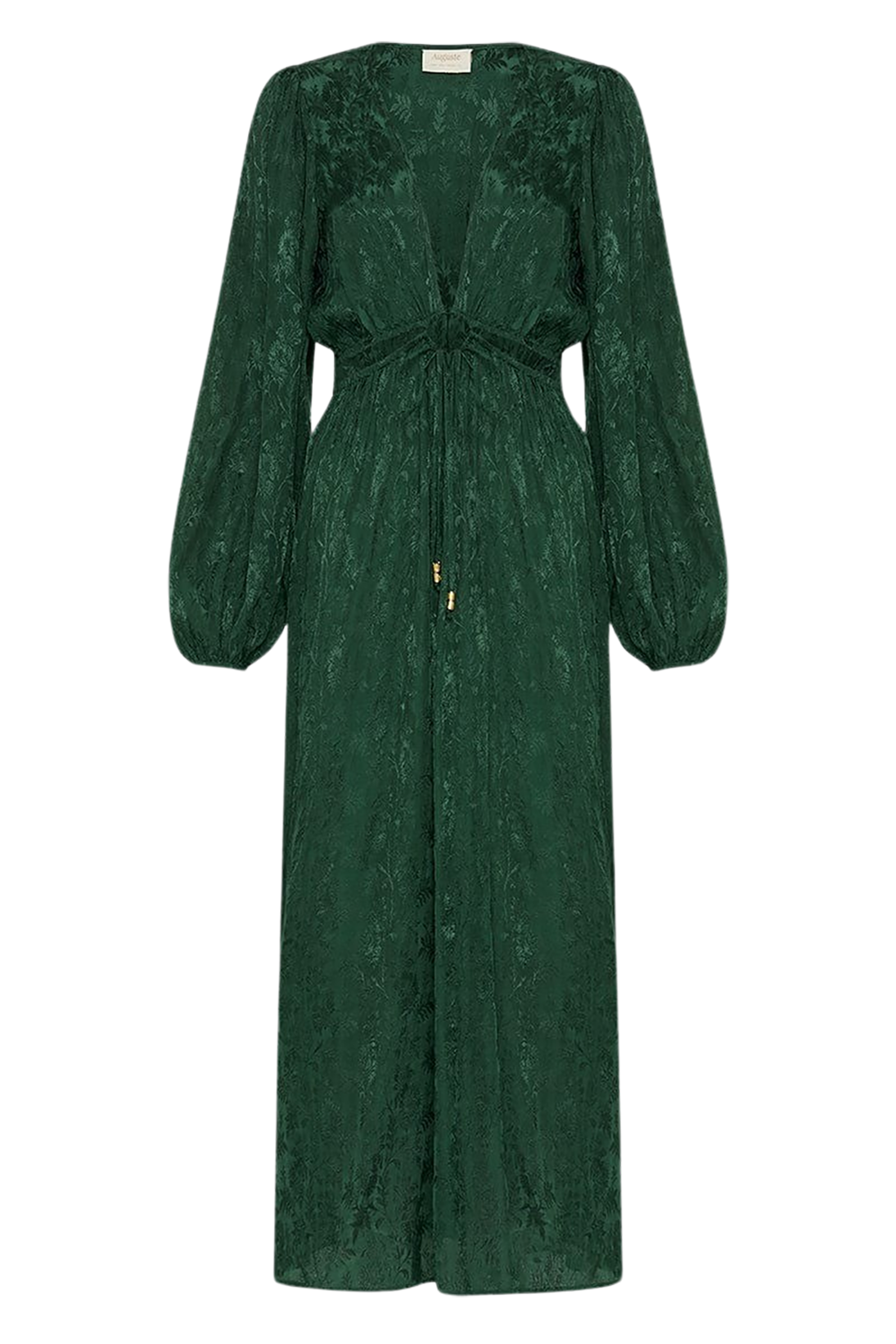 Kaia Midi Dress - Emerald -  Flat Lay