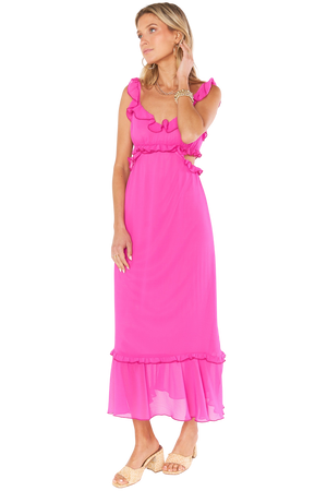 Lane Midi Dress - Pink
