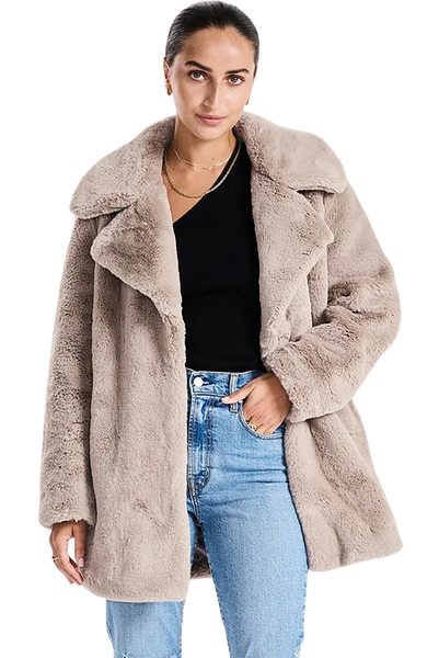 Ena pelly minimalist shop faux fur jacket