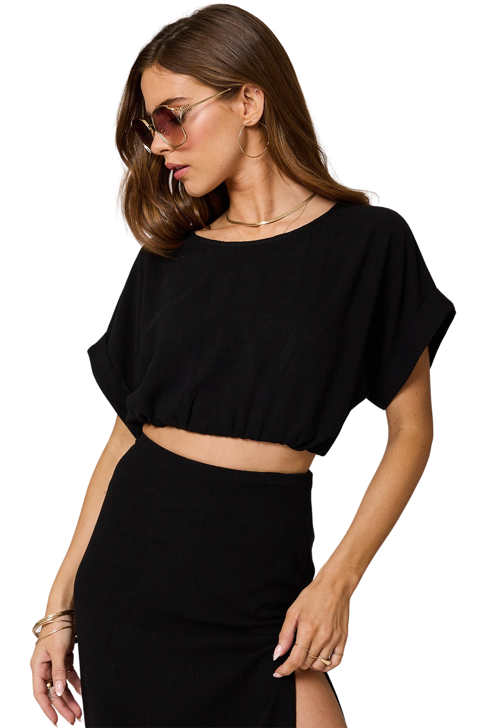 Pacific Crop Top - Black