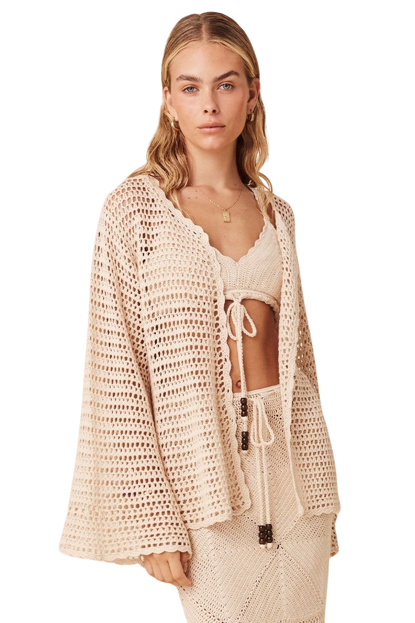 Miracle Crochet Sweater for Women in Beige