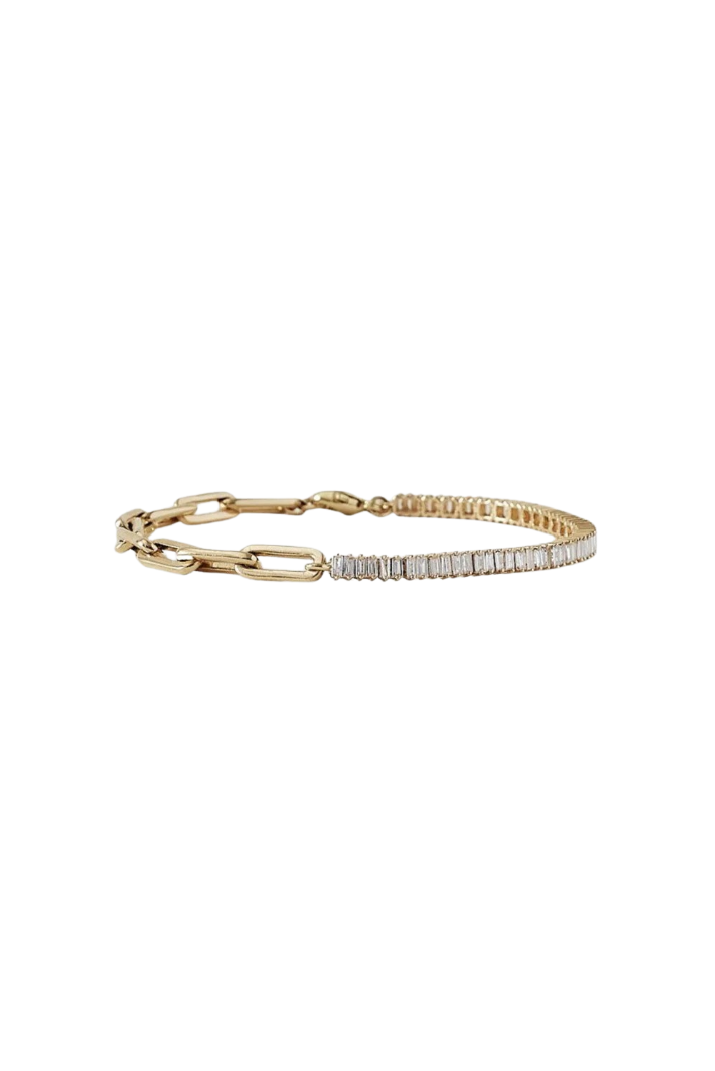 Serena Baguette Tennis Link Bracelet