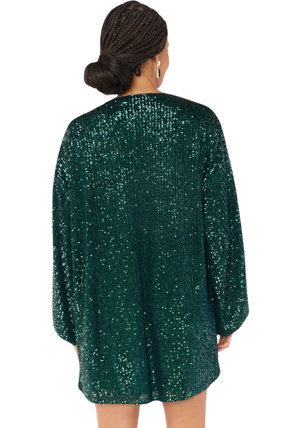 Sure Thing Mini Dress - Emerald Sequins