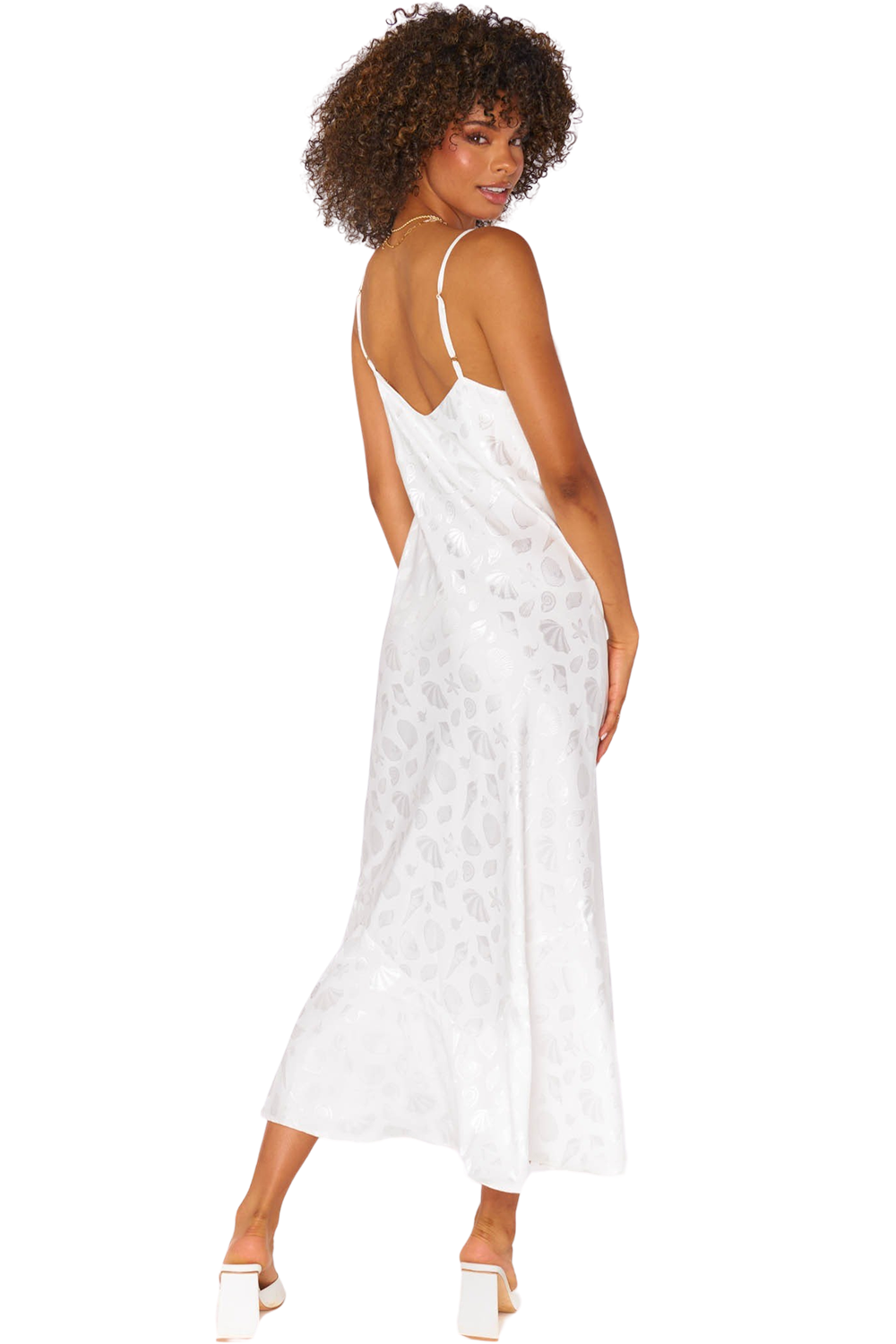 Uptown Slip Dress - White Shell