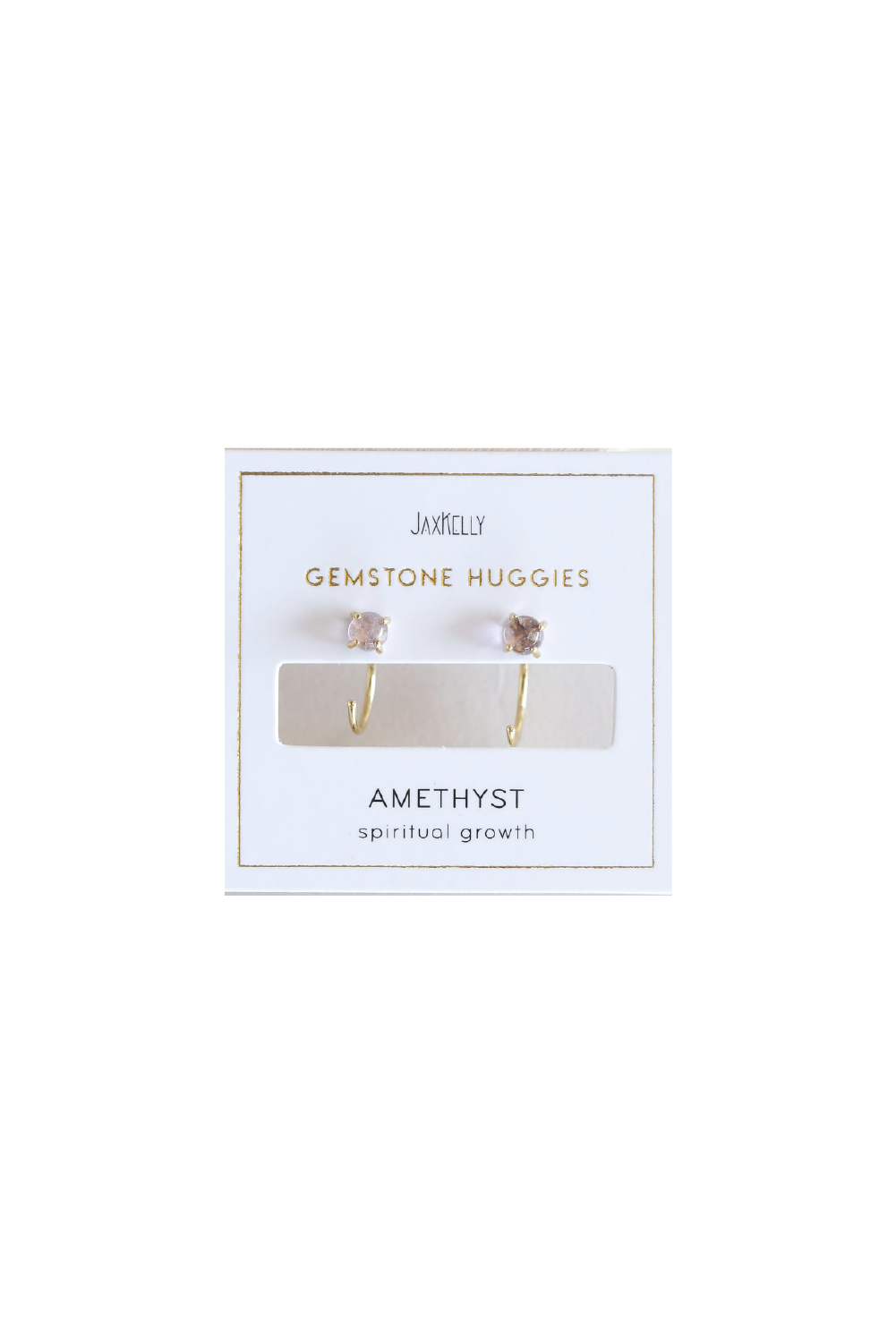 Gemstone Huggie Earrings