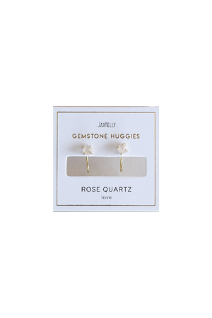 Gemstone Huggie Earrings