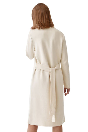 Knitted Belt Dress - Cream