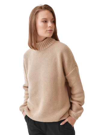 Knitted Honeycomb Pullover