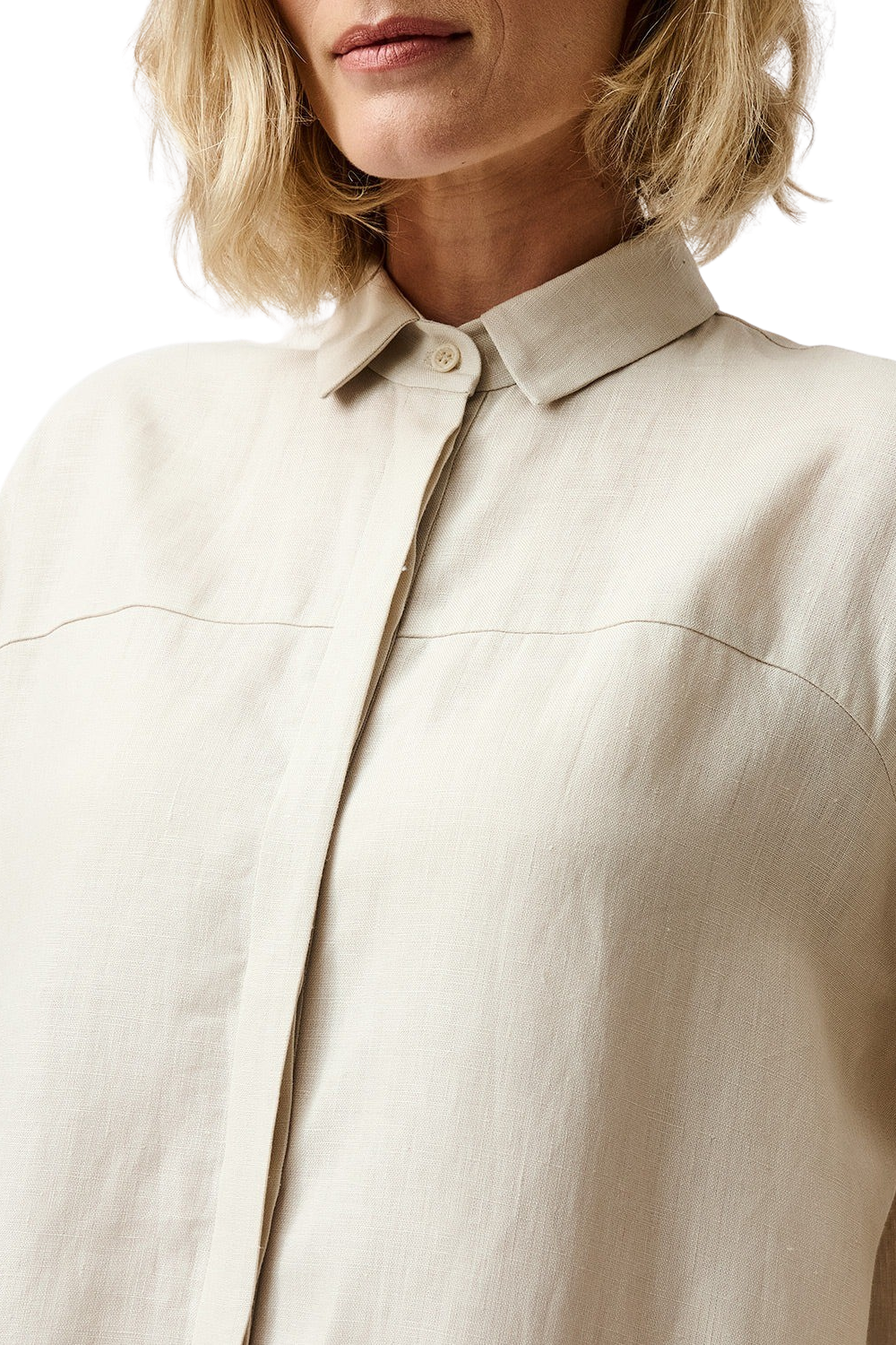 Linen Long Shirt Dress
