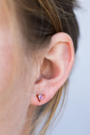 Mini Gem Earrings - Amethyst 