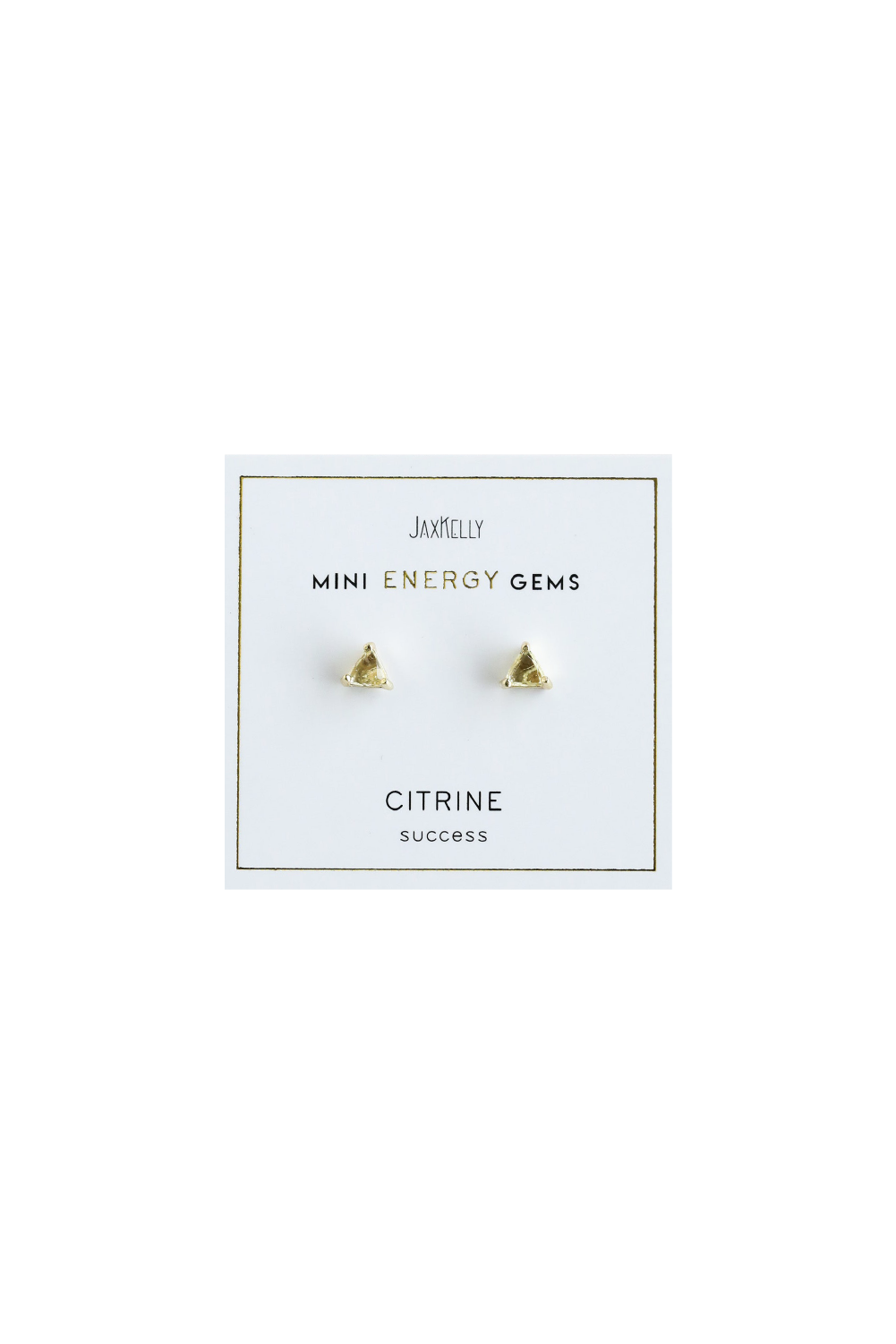Mini Gem Earrings - Citrine