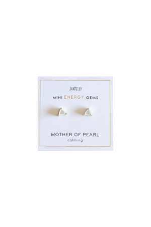 Mini Gem Earrings - Mother of Pearl