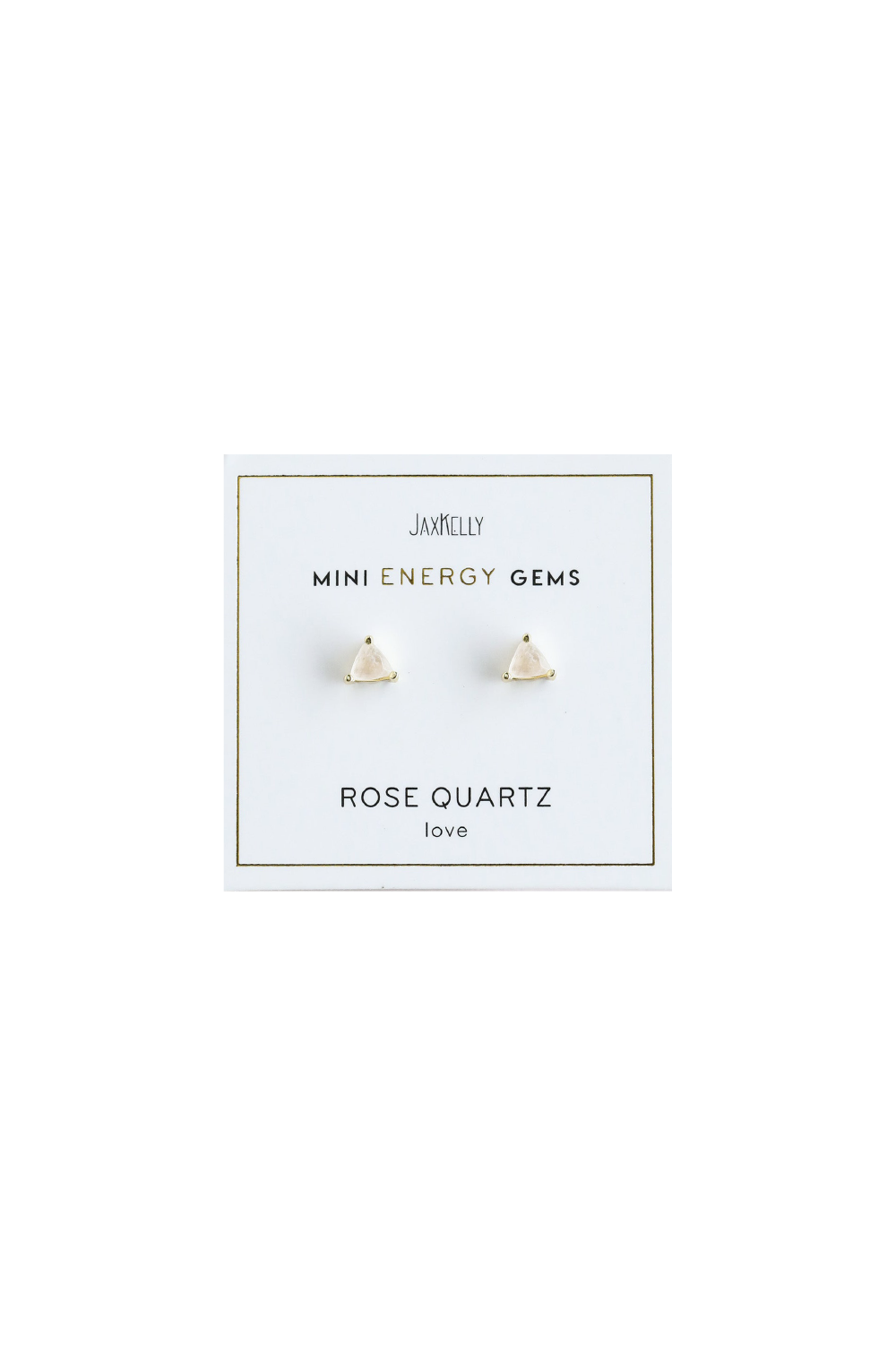 Mini Gem Earrings - Rose Quartz